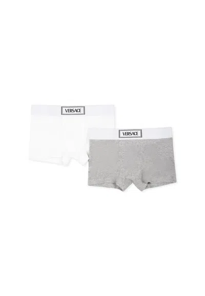 Versace Kids' Multicolor Boxer Set For Boy With Logo