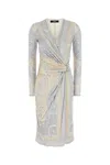 Versace Multicolor Coupe Des Dieux-print Midi Dress