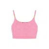 Versace Multicolor Elastane Tank Tops In Pink