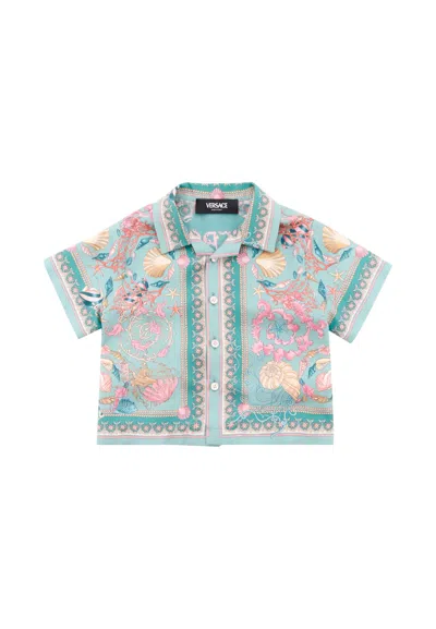 VERSACE MULTICOLOR LA VACANZA SHIRT FOR BABYKIDS