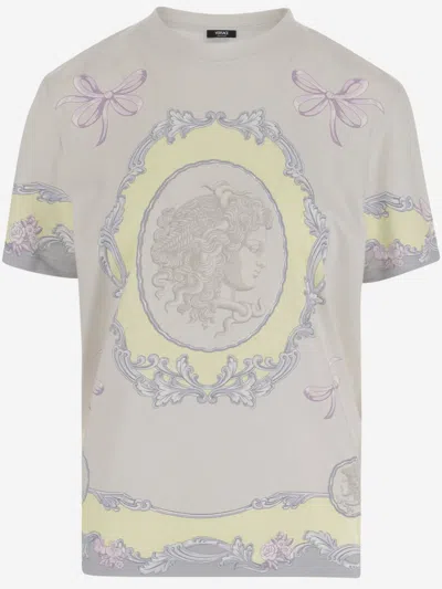 Versace Multicolor Logo Crewneck T-shirt