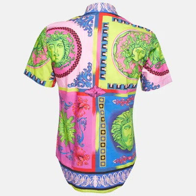 Pre-owned Versace Multicolor Printed Cotton Shirt S