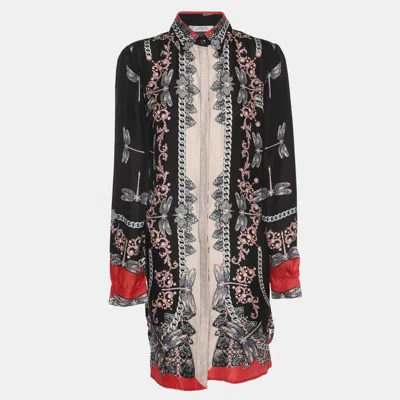 Pre-owned Versace Multicolor Printed Silk Long Shirt Xl