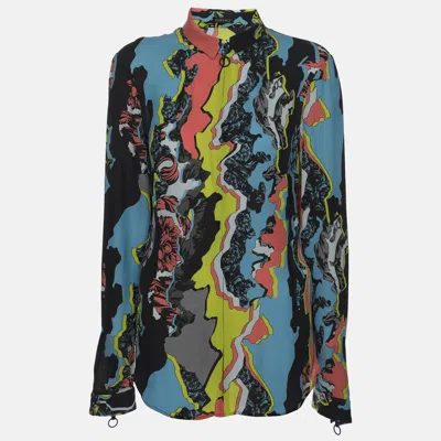 Pre-owned Versace Multicolor Silk Long Sleeve Shirt M