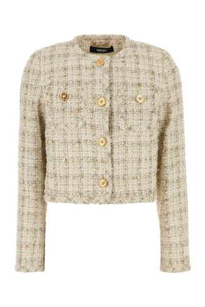 VERSACE VERSACE MULTICOLOR TWEED BLAZER