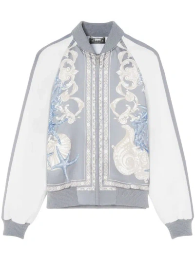 Versace Barocco Sea Varsity Jacket In Multicolor