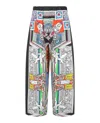 Versace Multicolored Silk Pants In White