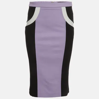 Pre-owned Versace Multicolour Jersey Pencil Skirt M