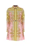 Versace Dress Silk Twill Print Spring Barocco Foulard Pn 1 In Pink