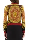 Versace Knitwear With Gold-tone Buttons And Front Pockets In Yellow