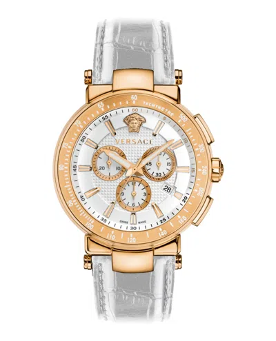 Versace Mystique Chrono Strap Watch In Gold