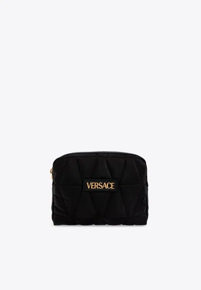 Versace Myth Quilted Belt Bag In Black