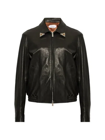 Versace Nappa Blouson In Black
