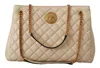 Versace White Nappa Leather Medusa Tote Bag In White