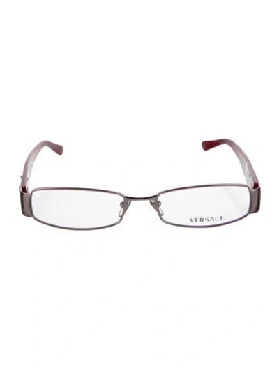 Pre-owned Versace Narrow Eyeglasses In Red