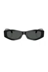 Versace 54mm Irregular Sunglasses In Black