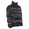Versace Nastro Stampa Logo Ribbon Goose Down Padded Jacket In Black
