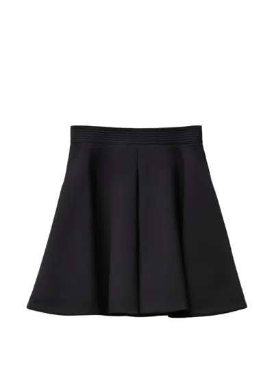 Versace Natté Wool Mini Skirt In Black