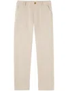 VERSACE NAUTICAL LOGO EMBROIDERED INFORMAL PANTS IN SAND FOR MEN