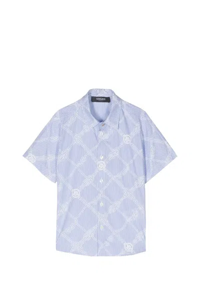 Versace Kids' Shirt In Light Blue