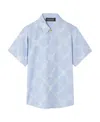 Versace Nautical Medusa Striped Shirt In Blue