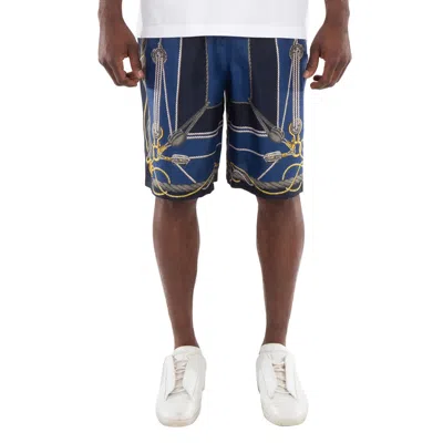 VERSACE NAUTICAL PRINT SILK SHORTS