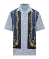 Versace Nautical-print Striped Shirt In Multicolor