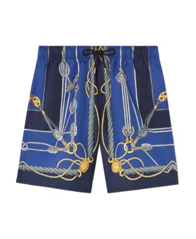 VERSACE VERSACE NAUTICAL-PRINTED DRAWSTRING SWIM SHORTS