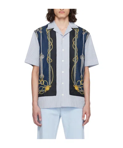 Versace Nautical Short-sleeved Shirt In White