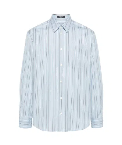 VERSACE VERSACE NAUTICAL STRIPED BUTTON-UP SHIRT