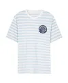Versace Multicolored Nautical Stripe T-shirt In Blue
