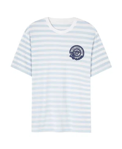 VERSACE VERSACE STRIPED CREWNECK T-SHIRT