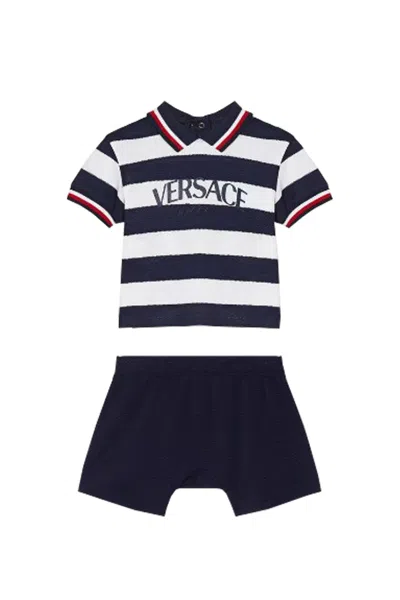 Versace Baby Boys Navy Blue Nautical Shorts Set