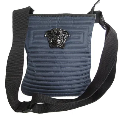 Pre-owned Versace Navy Nylon Canvas Shoulder Bag () In Multi