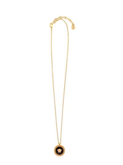 Versace Necklace In Gold/black