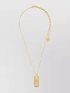 Versace Necklace With Chain Link Pendant In Gold