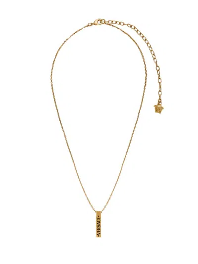 Versace Necklace With Pendant In Gold