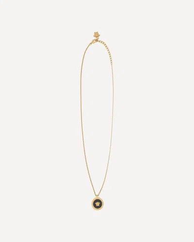 Versace Necklace With Pendant In Gold