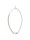 Versace Safety Pin Necklace In Gold