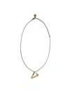 Versace V Chain Necklace In Gray