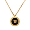 Versace Circular Medusa Necklace In Gold