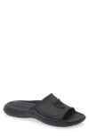 Versace Nettuno Medusa Head Open-toe Sliders In Black