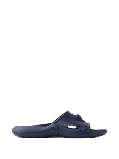 Versace Nettuno Rubber Slides In Blue