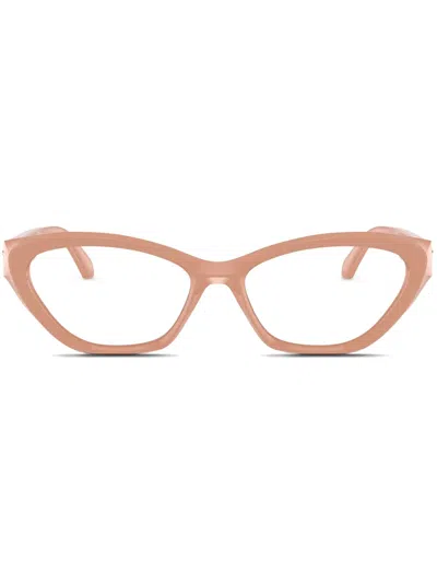 Versace Cat-eye Full-rim Eyeglasses In Brown