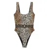 Versace Leopard-print One-piece Swimsuit