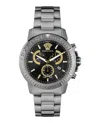 Versace New Chrono Chronograph Watch In Gray