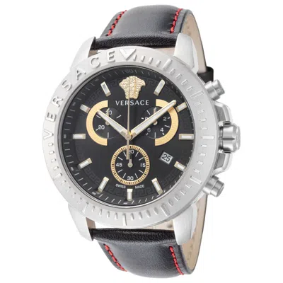 Versace New Chrono Men's Watch In Black