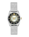 Versace New V-circle Bracelet Watch In Silver
