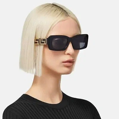Pre-owned Versace New,  Sunglasses Mod.4444-u Gb1/87 Authentic In Black