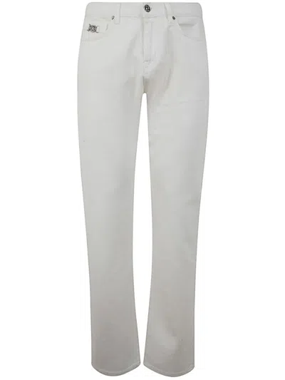 Versace Non-stretch White Rinsed Denim Pant Clothing